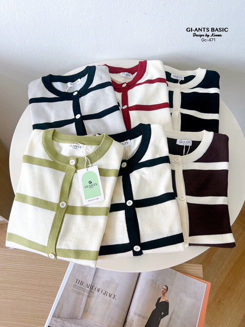 Winter Casual Stripes Cardigan